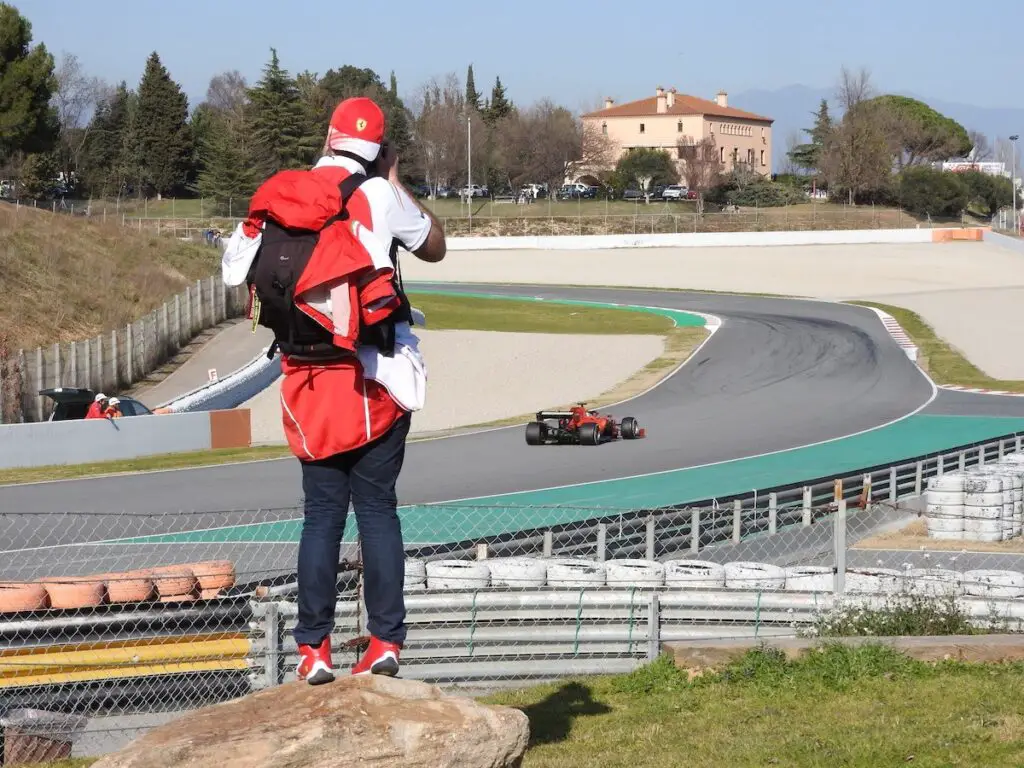 Ferrari at the Spanish Grand Prix. Image: © Andrew Balfour.