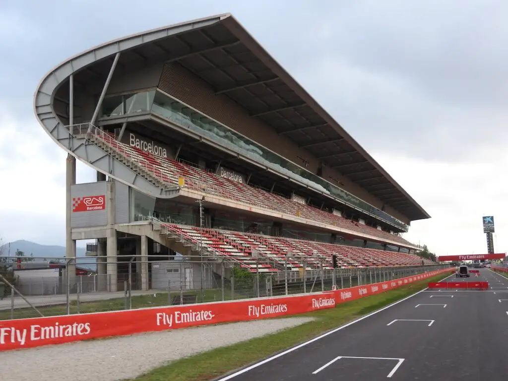 Main straight at Circuit de Barcelona-Catalunya