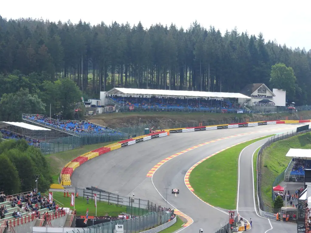 The legendary Eau Rouge complex at Spa Francorchamps