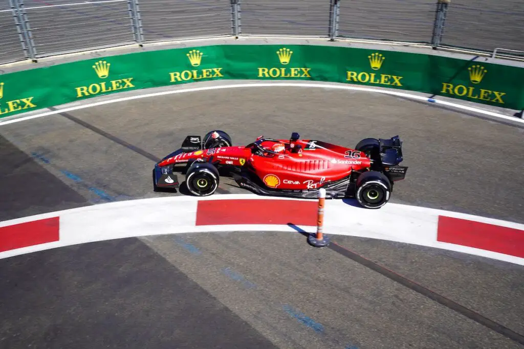 Ferrari at the 2022 Azerbaijan Grand Prix. Image: © Andrew Balfour
