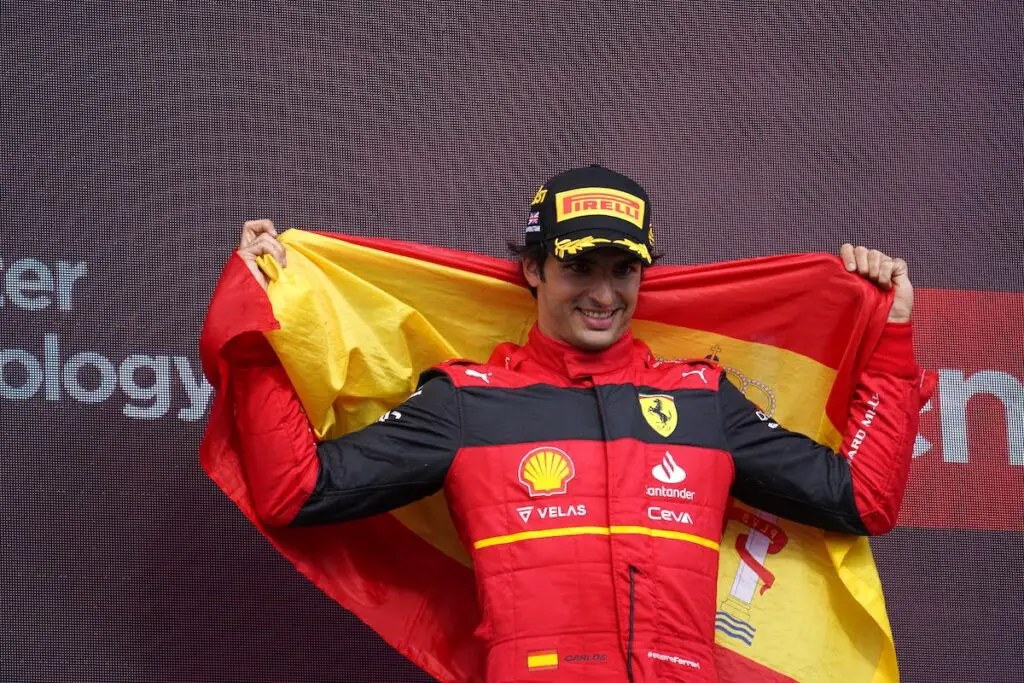 Carlos Sainz wins the 2022 British Grand Prix, Image © Andrew Balfour.