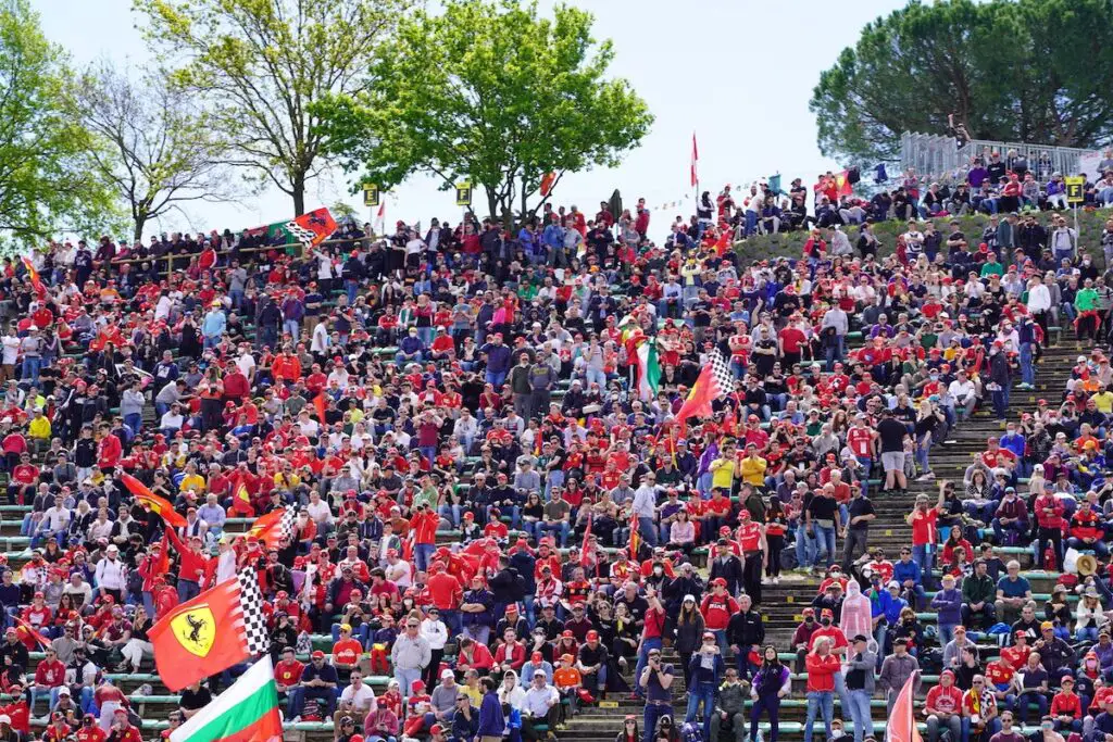 Grandstands at Imola in 2022.