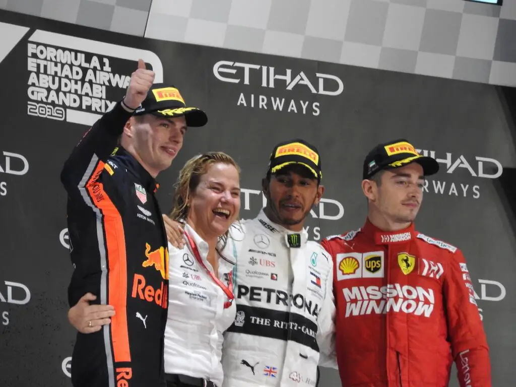 The 2019 Abu Dhabi Grand Prix podium. Image: © Andrew Balfour.