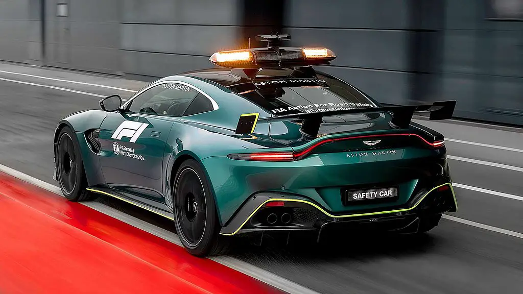 The Safety Car in action at the 2021 British Grand Prix