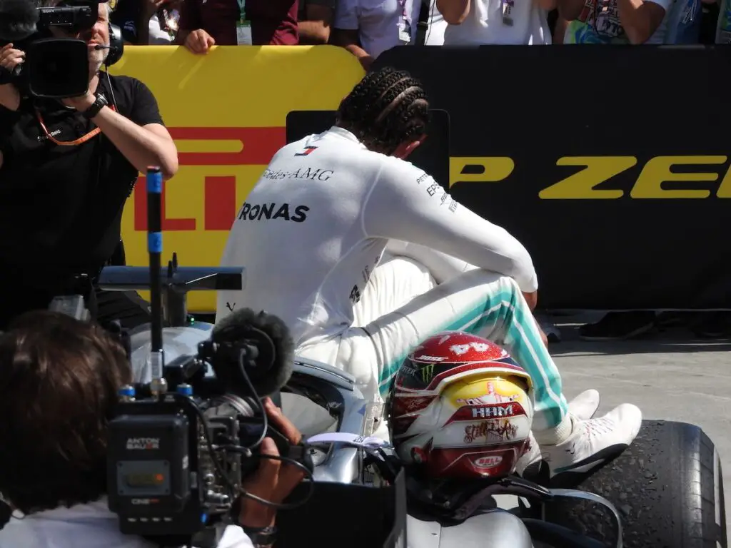 Lewis Hamilton after winning the 2019 Canadian Grand Prix. Image: © Andrew Balfour